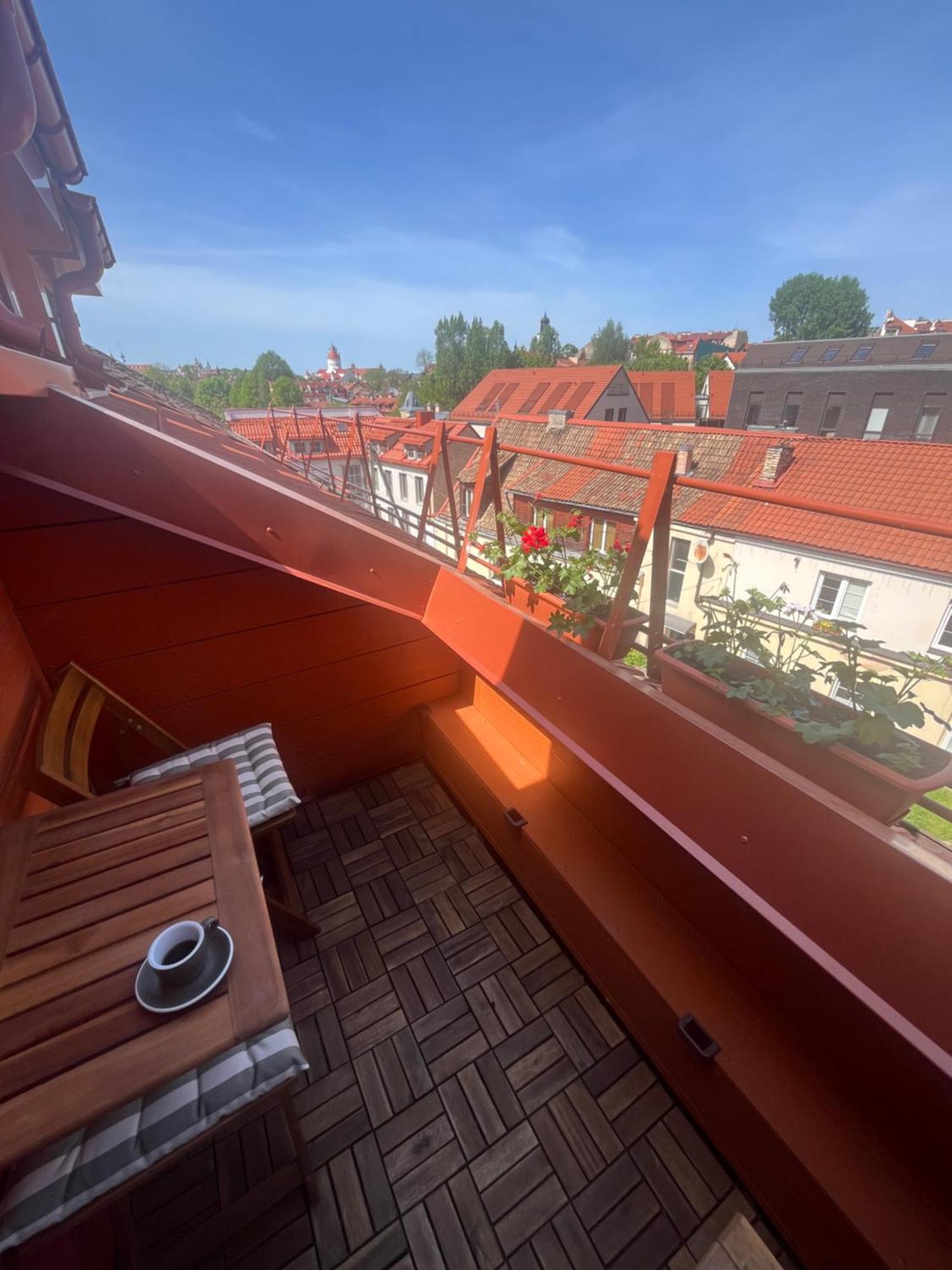 Cozy Penthouse Apartment Vilnius Bagian luar foto